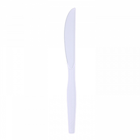 Mediumweight Polystyrene Cutlery, Knife, Plastic, White, 100/Box, 10 Boxes/Carton (KNIFEMWPSCT)