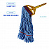 Cotton Mop Heads, Cotton/Synthetic, Large, Looped End, Wideband, Blue, 12/Carton (LM30311L)