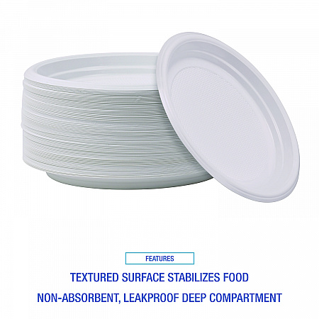 Hi-Impact Plastic Dinnerware, Plate, 9
