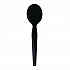 Heavyweight Wrapped Polystyrene Cutlery, Soup Spoon, Plastic, Black, 1,000/Carton (SSHWPSBIW)