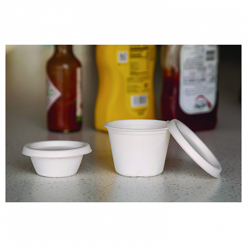 Vanguard Renewable and Compostable Sugarcane Portion Cups, 4 oz, White, 1,000/Carton (EPSPC4NFA)