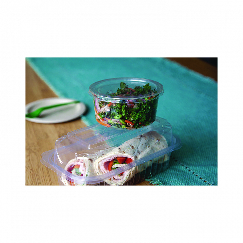 Round Deli Containers, 12 oz, 4.63" Diameter x 2.13" h, Clear, Plastic, 500/Carton (EPRDP12)