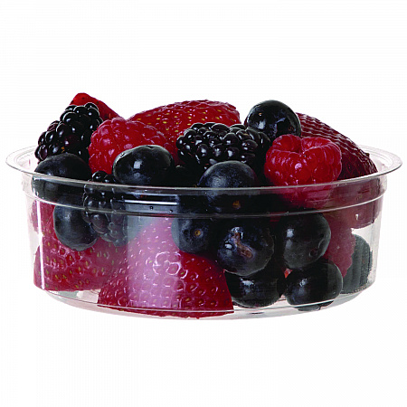 Renewable and Compostable Round Deli Containers, 8 oz, Clear, Plastic, 50/Pack, 10 Packs/Carton (EPRDP8)