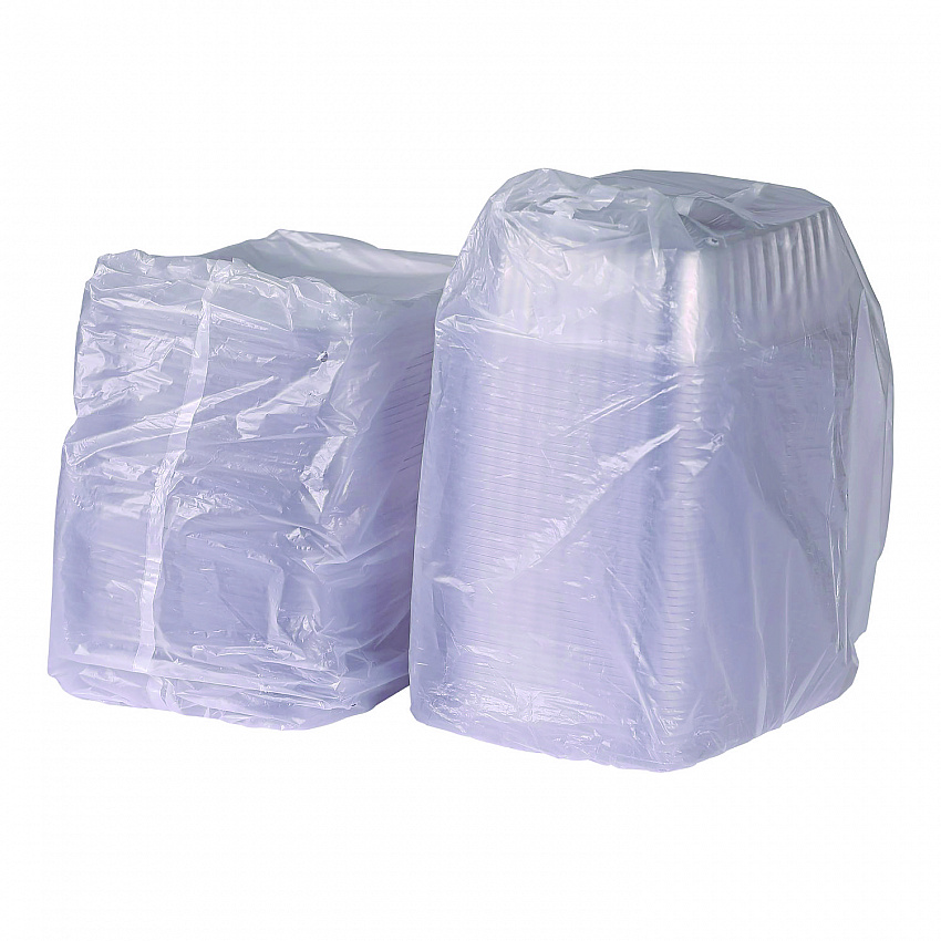 Renewable and Compostable Rectangular Deli Containers, 48 oz, 8 x 6 x 2, Clear, Plastic, 50/Pack, 4 Packs/Carton (EPRC48)