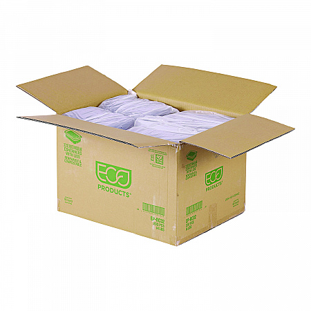 Renewable and Compostable Rectangular Deli Containers, 32 oz, 7.5 x 6.5 x 3, Clear, Plastic, 50/Pack, 4 Packs/Carton (EPRC32)