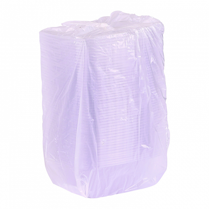 Renewable and Compostable Rectangular Deli Containers, 32 oz, 7.5 x 6.5 x 3, Clear, Plastic, 50/Pack, 4 Packs/Carton (EPRC32)