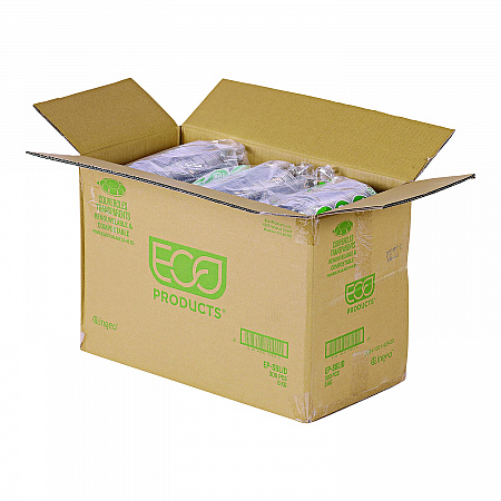 Renewable and Compostable Lids, Fits 24, 32 and 48 oz Salad Bowls, Clear, Plastic, 300/Carton (EPSBLID)