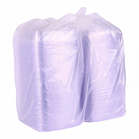 Renewable and Compostable Clear Clamshell Hinged Food Containers, 8 x 8 x 3, Plastic, 80/Pack, 2 Packs/Carton (EPLC81)