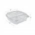 Renewable and Compostable Clear Clamshell Hinged Food Containers, 8 x 8 x 3, Plastic, 80/Pack, 2 Packs/Carton (EPLC81)