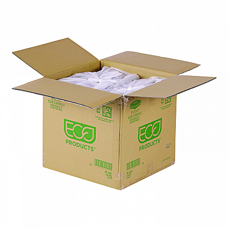 Renewable and Compostable Clear Clamshell Hinged Food Containers, 8 x 8 x 3, Plastic, 80/Pack, 2 Packs/Carton (EPLC81)