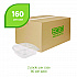 Renewable and Compostable Clear Clamshell Hinged Food Containers, 8 x 8 x 3, Plastic, 80/Pack, 2 Packs/Carton (EPLC81)