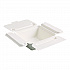 Vanguard Folia Renewable and Compostable Take-Out Container, 3 Compartments, 22 oz, 5.39 x 5.94 x 2, White, Sugarcane, 300/CT (EPFSC22NFA)