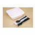 Vanguard Folia Renewable and Compostable Take-Out Container, 3 Compartments, 22 oz, 5.39 x 5.94 x 2, White, Sugarcane, 300/CT (EPFSC22NFA)