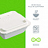 Vanguard Folia Renewable and Compostable Take-Out Container, 3 Compartments, 22 oz, 5.39 x 5.94 x 2, White, Sugarcane, 300/CT (EPFSC22NFA)