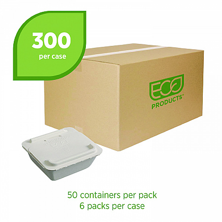 Vanguard Folia Renewable and Compostable Take-Out Container, 3 Compartments, 22 oz, 5.39 x 5.94 x 2, White, Sugarcane, 300/CT (EPFSC22NFA)