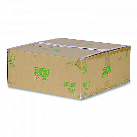 GreenStripe Cold Cup Dome Lids, With Hole, Fits 9 oz to 24 oz Cold Cups, Plastic, Clear, 100/Pack, 10 Packs/Carton (EPDLCC)
