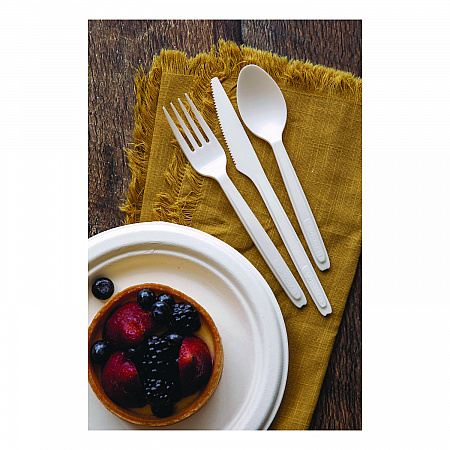 Cutlery for Cutlerease Dispensing System, Fork, Plastic, White, 960/Carton (EPCE6FKWHT)