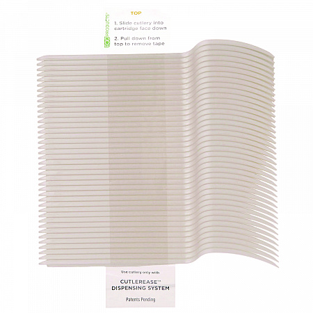 Cutlery for Cutlerease Dispensing System, Fork, Plastic, White, 960/Carton (EPCE6FKWHT)