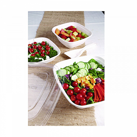 Lids for Regalia Sugarcane 160 oz Bowls, 12 x 12 x 1.9, Clear, 50/Carton (EPBL160LID)
