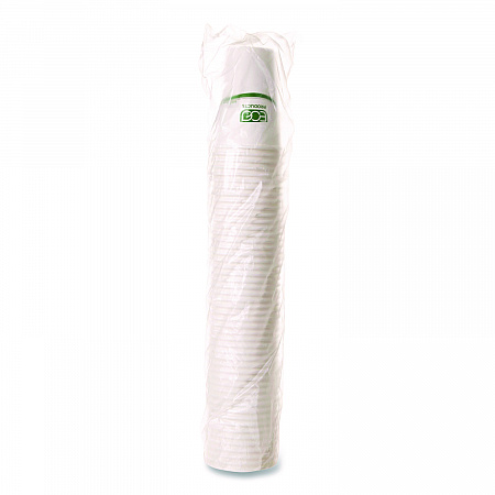 GreenStripe Hot Cups, 20 oz, Paper, White, 50/Pack, 20 Packs/Carton (EPBHC20GS)