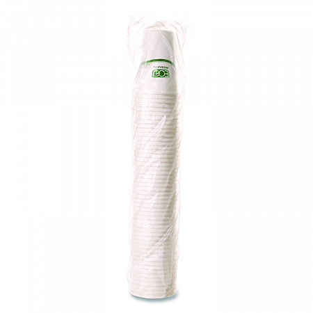 GreenStripe Hot Cups, 10 oz, Paper, White, 50/Pack, 20 Packs/Carton (EPBHC10GS)
