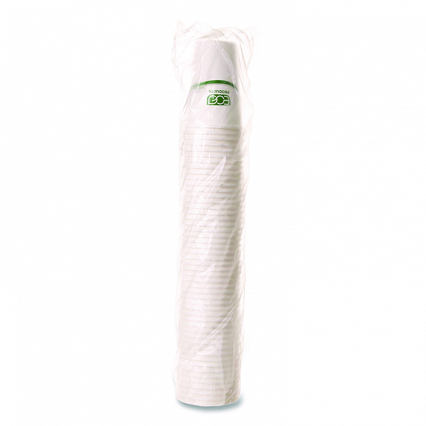 GreenStripe Hot Cups, 10 oz, Paper, White, 50/Pack, 20 Packs/Carton (EPBHC10GS)