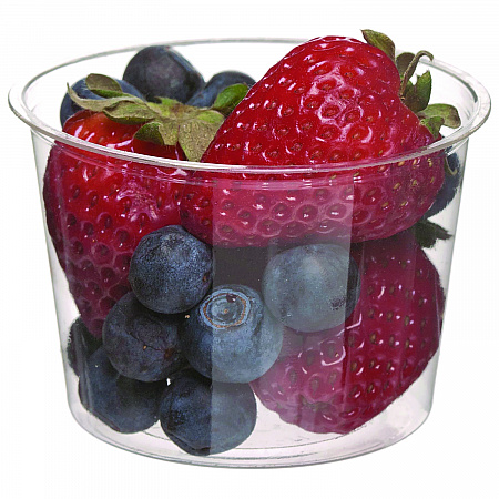 Renewable and Compostable Portion Cups, 4 oz, Plastic, Clear, 100/Pack, 20 Packs/Carton (EPPC400)