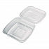 Renewable and Compostable Clear Clamshell Hinged Food Containers, 8 x 8 x 3, Plastic, 80/Pack, 2 Packs/Carton (EPLC81)