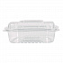 Renewable and Compostable Clear Clamshell Hinged Food Containers, 8 x 8 x 3, Plastic, 80/Pack, 2 Packs/Carton (EPLC81)