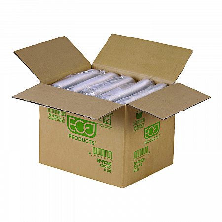 Renewable and Compostable Portion Cups, 3 oz, Plastic, Clear, 100/Pack, 20 Packs/Carton (EPPC300)