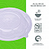 Renewable and Compostable Lids, Fits 24, 32 and 48 oz Salad Bowls, Clear, Plastic, 300/Carton (EPSBLID)