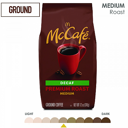 Ground Coffee, Premium Roast Decaf, 12 oz Bag (5534EA)