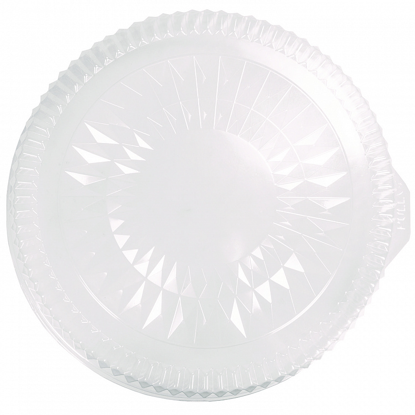 Plastic Dome Lids, Embossed, Fits 4012/4013, 12" Diameter, Clear, 25/Carton (4012DL)
