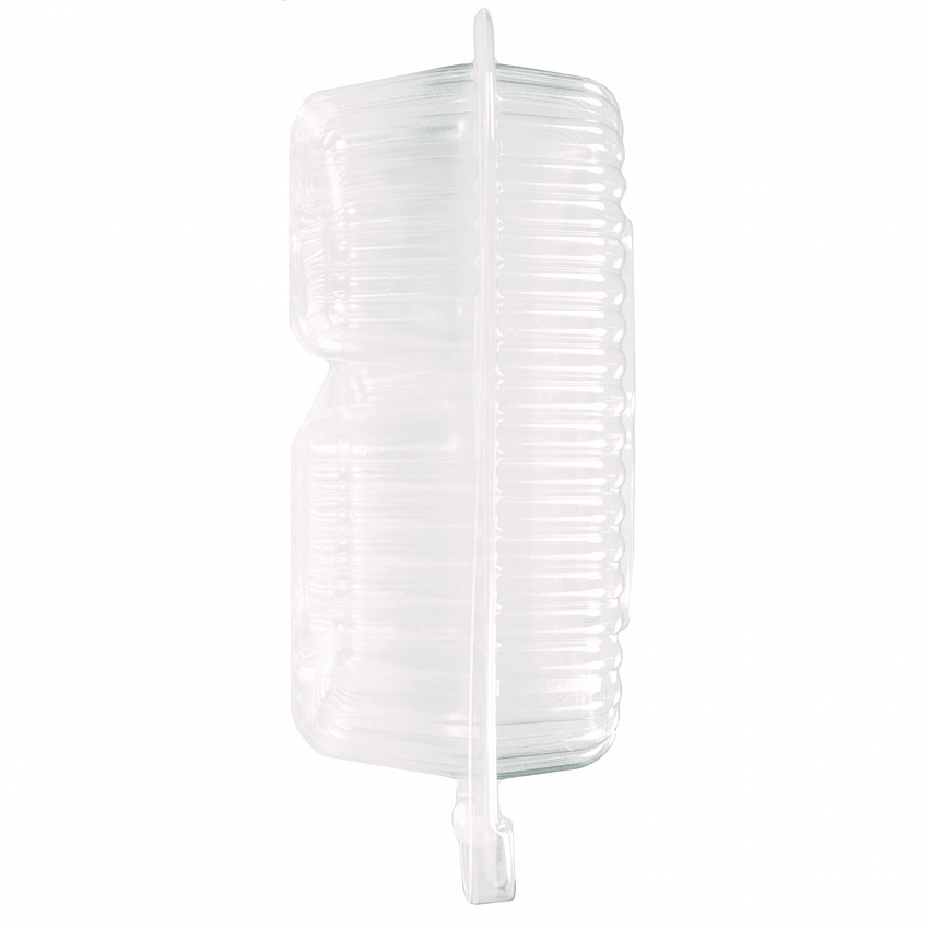 Handi-Lock Three-Compartment Food Container, 8 x 3 x 8.87, Clear, Plastic, 250/Carton (6093S250)