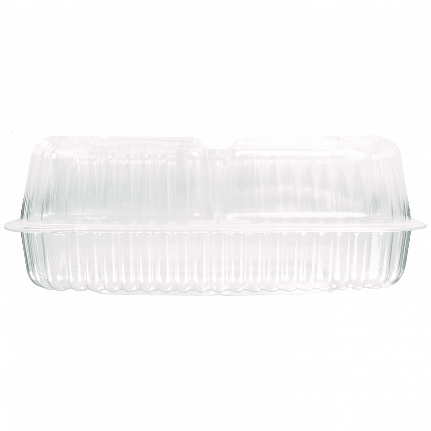 Handi-Lock Three-Compartment Food Container, 8 x 3 x 8.87, Clear, Plastic, 250/Carton (6093S250)