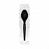 Mediumweight Polystyrene Wrapped Cutlery, Spoon, Plastic, Black, 1,000/Carton (TM53C1)