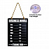 Business Hours Indoor/Outdoor Hanging Chalkboard, 10 x 0.38 x 20.75, Black/White (EGPHD0311AS)