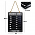 Business Hours Indoor/Outdoor Hanging Chalkboard, 10 x 0.38 x 20.75, Black/White (EGPHD0311AS)