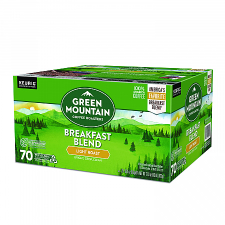 Breakfast Blend Coffee K-Cup Pods, Regular, 70/Box (5000373741)