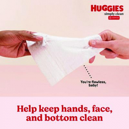 Simply Clean Fragrance Free Baby Wipes, 64/Pack, 11 Packs/Carton (53611)