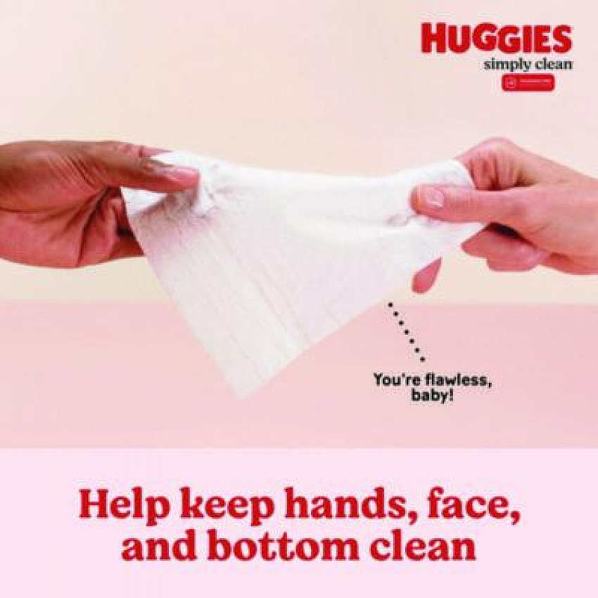 Simply Clean Fragrance Free Baby Wipes, 64/Pack, 11 Packs/Carton (53611)