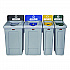 Slim Jim Recycling Station Kit, 1-Stream Compost, 23 gal, Plastic, Green/Gray (2185051)