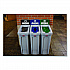 Slim Jim Recycling Station Kit, 1-Stream Compost, 23 gal, Plastic, Green/Gray (2185051)