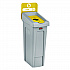 Slim Jim Recycling Station Kit, 1-Stream Bottles and Cans, 23 gal, Plastic, Yellow/Gray (2185052)