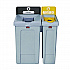 Slim Jim Recycling Station Kit, 1-Stream Bottles and Cans, 23 gal, Plastic, Yellow/Gray (2185052)