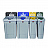 Slim Jim Recycling Station Kit, 1-Stream Bottles and Cans, 23 gal, Plastic, Yellow/Gray (2185052)