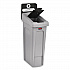 Slim Jim Recycling Station Kit, 1-Stream Landfill, 23 gal, Plastic, Gray/Black (2185053)