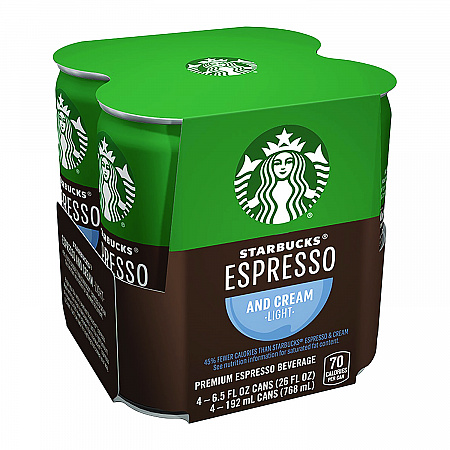 Cold Brew Coffee, Doubleshot Espresso and Cream Light, 6.5 oz Can, 24/Carton (PEP04517)