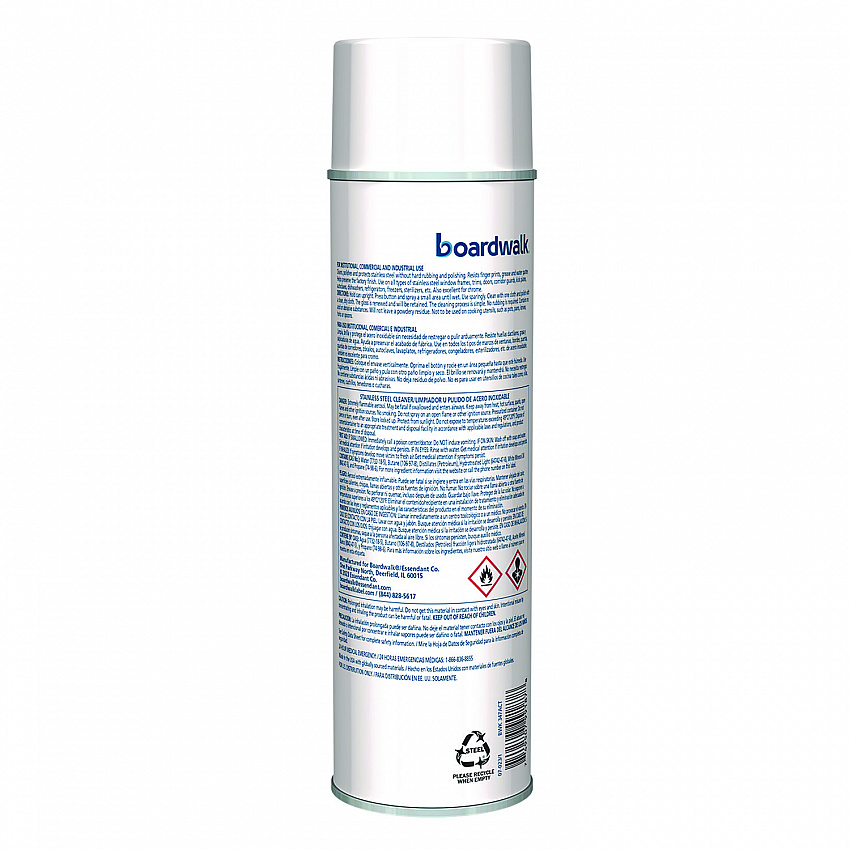Stainless Steel Cleaner and Polish, Water-in-Oil Based, 16 oz Aerosol Spray (347AEA)
