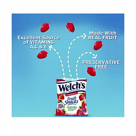 Fruit Snacks, Strawberry, 5 oz Pouch, 12/Box (PIM05096)